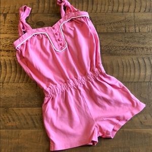 Janie and Jack pink romper size 4